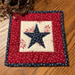 Primitive Farmhouse Americana Star Potholders Item #1902