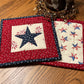 Primitive Farmhouse Americana Star Potholders Item #1902