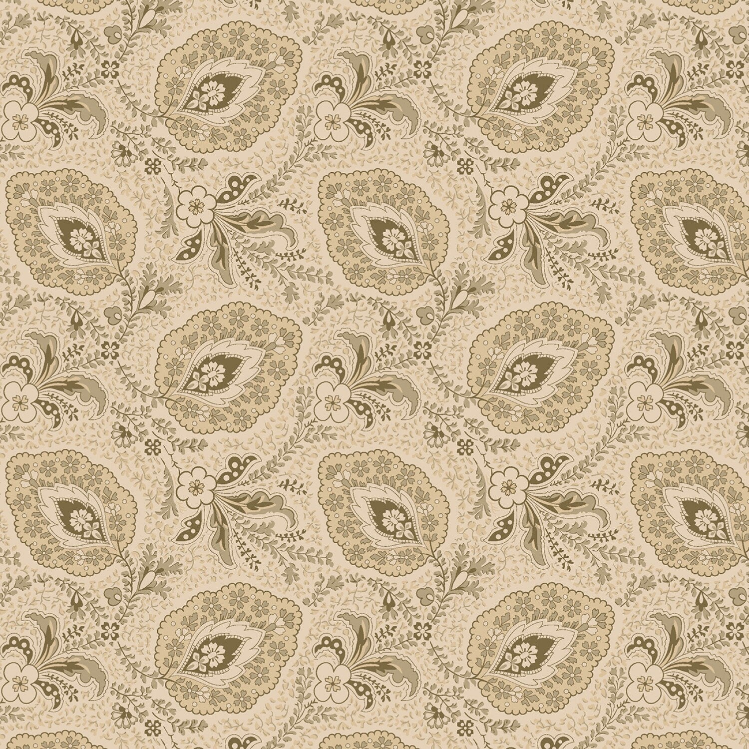 Maple House by Pam Buda Beige Paisley # R170820D-BEIGE