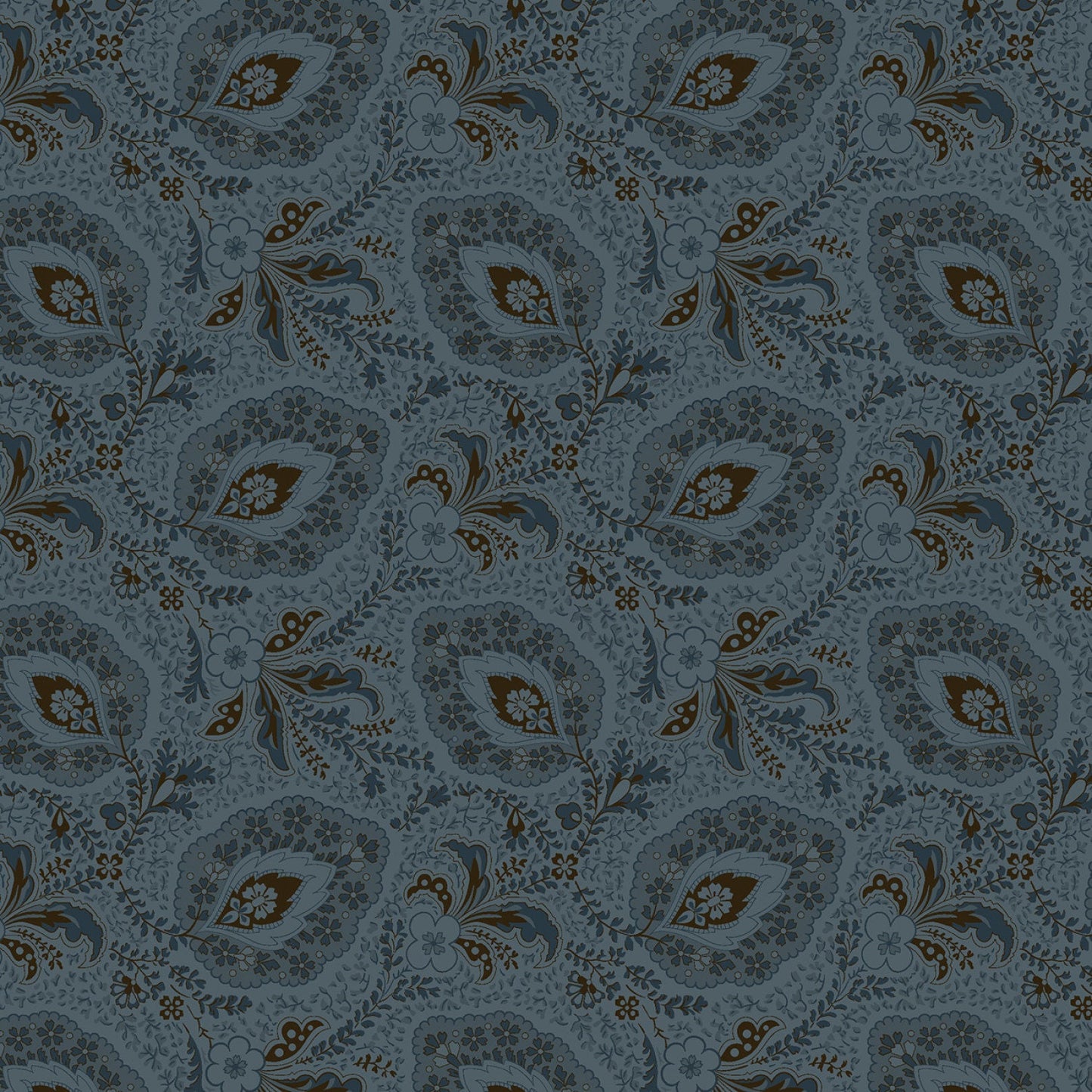 Maple House by Pam Buda Navy Paisley # R170820D-NAVY