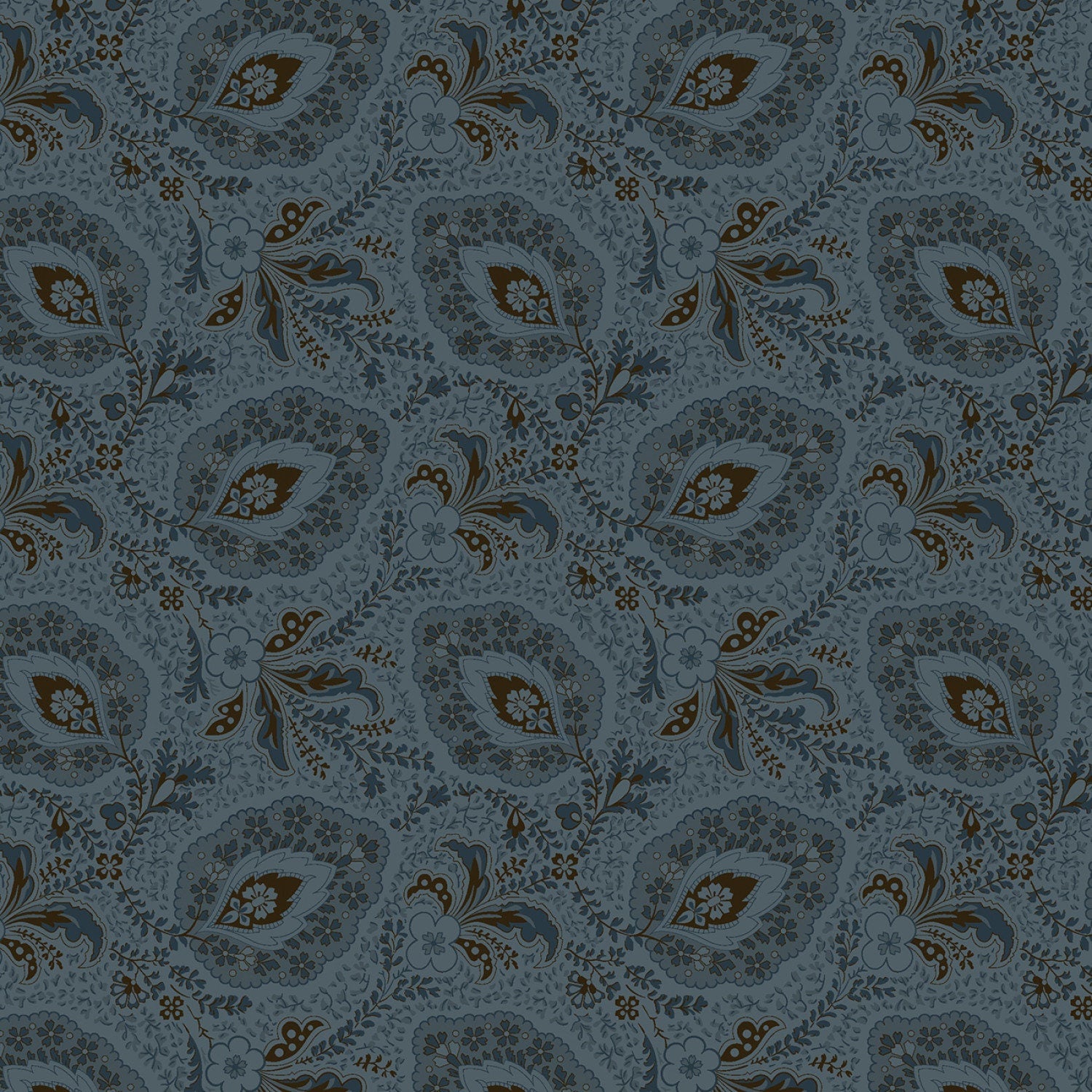 Maple House by Pam Buda Navy Paisley # R170820D-NAVY