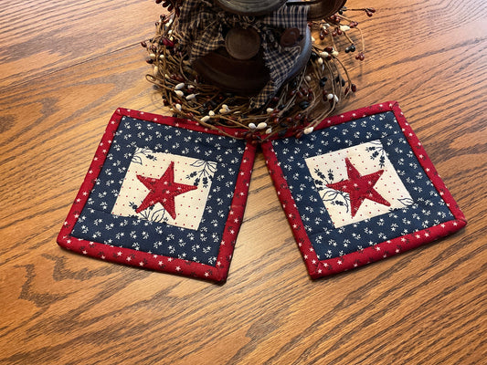 RESERVED FOR JESSE Primitive Farmhouse Americana Star Table Toppers Item #1925