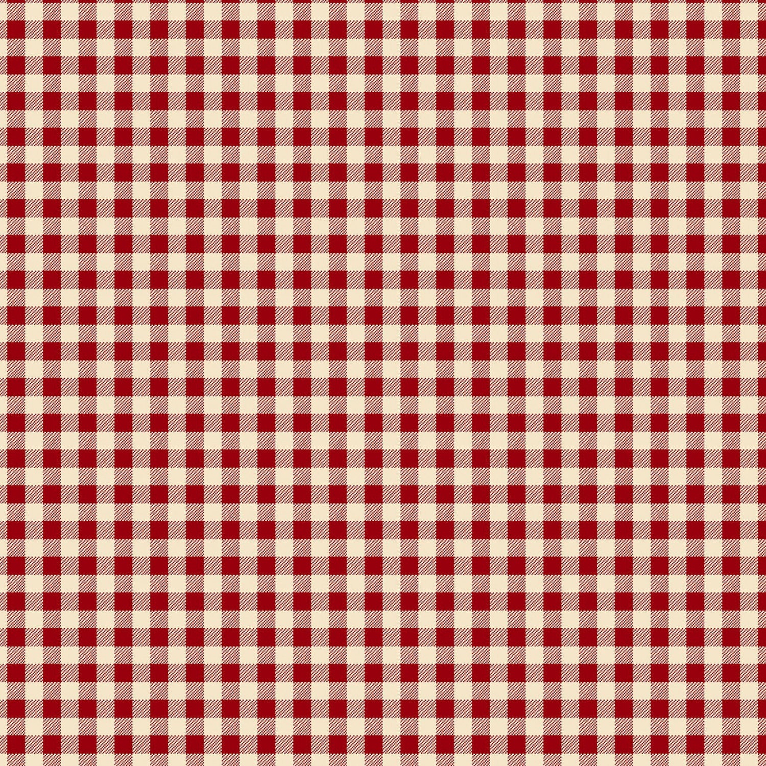 Garnets & Gingham by Kim Diehl Garnet/Cream Large Gingham # 1357-88