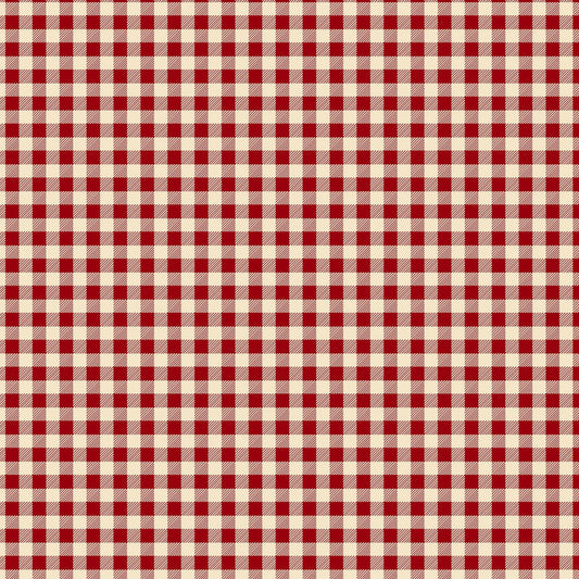 Garnets & Gingham by Kim Diehl Garnet/Cream Large Gingham # 1357-88