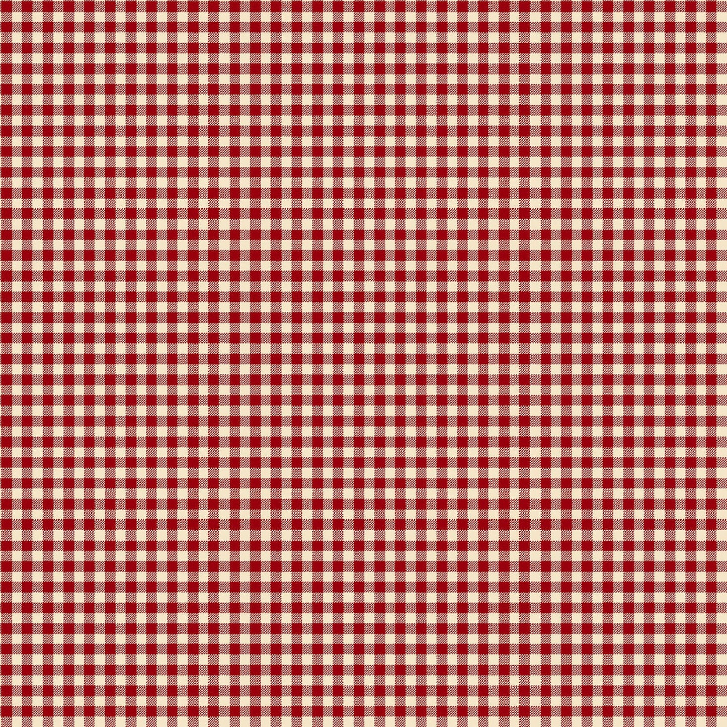 Garnets & Gingham by Kim Diehl Garnet Cream Medium Gingham Print # 1348-88