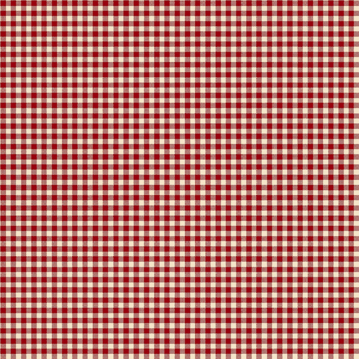 Garnets & Gingham by Kim Diehl Garnet Cream Medium Gingham Print # 1348-88