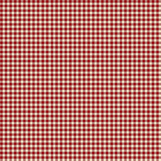 Garnets & Gingham by Kim Diehl Garnet Cream Medium Gingham Print # 1348-88