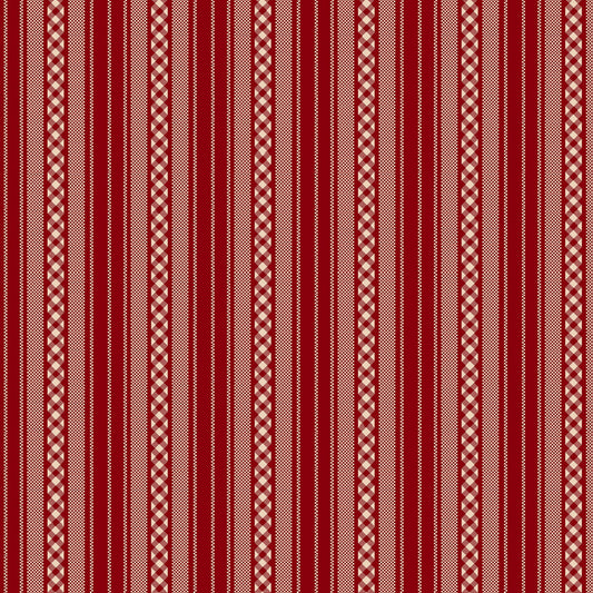 Garnets & Gingham by Kim Diehl Garnet Textured Stripe # 1354-88