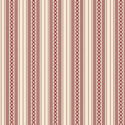 Garnets & Gingham by Kim Diehl Cream Stripe # 1356-08