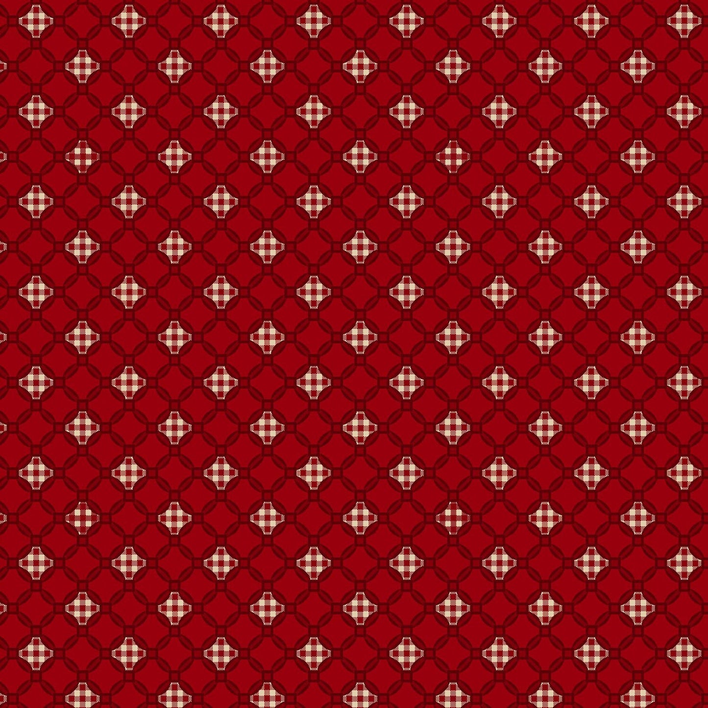 Garnets & Gingham by Kim Diehl Garnet Gingham Lattice # 1358-088