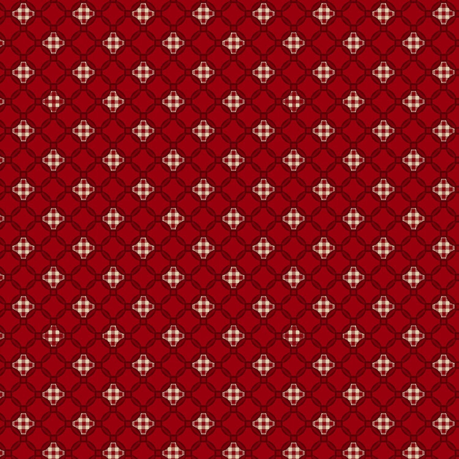 Garnets & Gingham by Kim Diehl Garnet Gingham Lattice # 1358-088