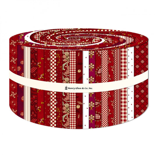 Garnets & Gingham by Kim Diehl Jelly Roll 2.5in Strips, 42pcs # FB6DRHG