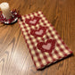 Primitive Farmhouse Valentine Towel Item #1954