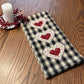 Primitive Farmhouse Valentine Towel Item #1958