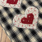 Primitive Farmhouse Valentine Towel Item #1958