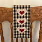 Primitive Farmhouse Valentine Towel Item #1958