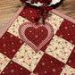 Primitive Farmhouse Valentine Table Runner Item #1964