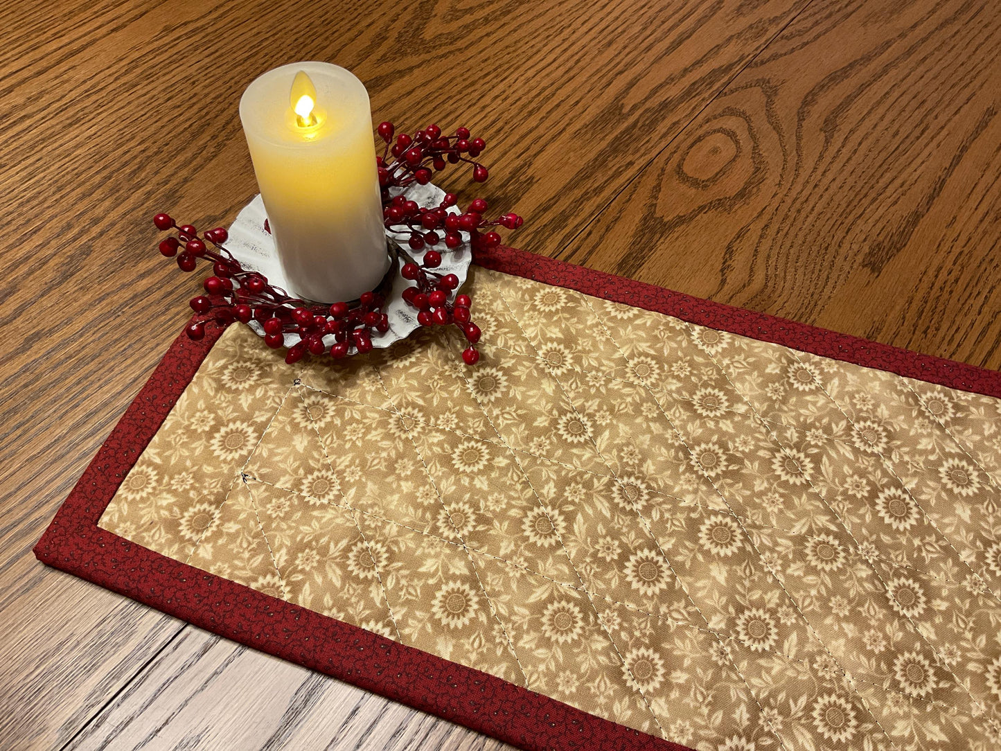 Primitive Farmhouse Scrappy Table Runner Item #1970