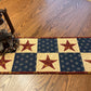 Primitive Farmhouse Americana Star Table Runner Item #1979