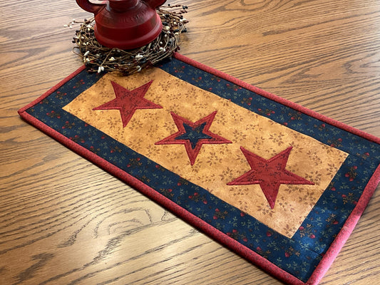 Primitive Farmhouse Americana Table Runner Item #1981