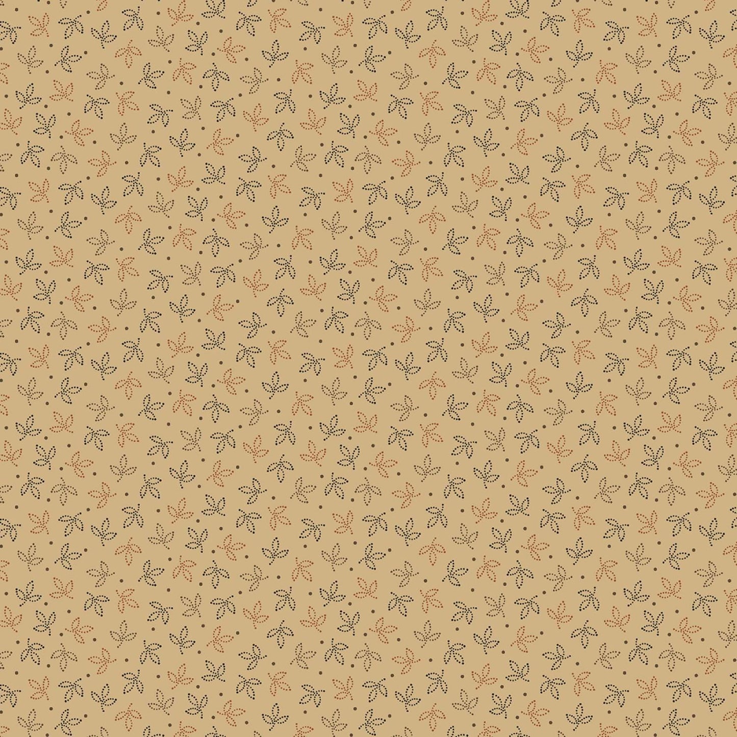 Cheddar and Coal 3 by Pam Buda Beige Leaves # R171480D-BEIGE