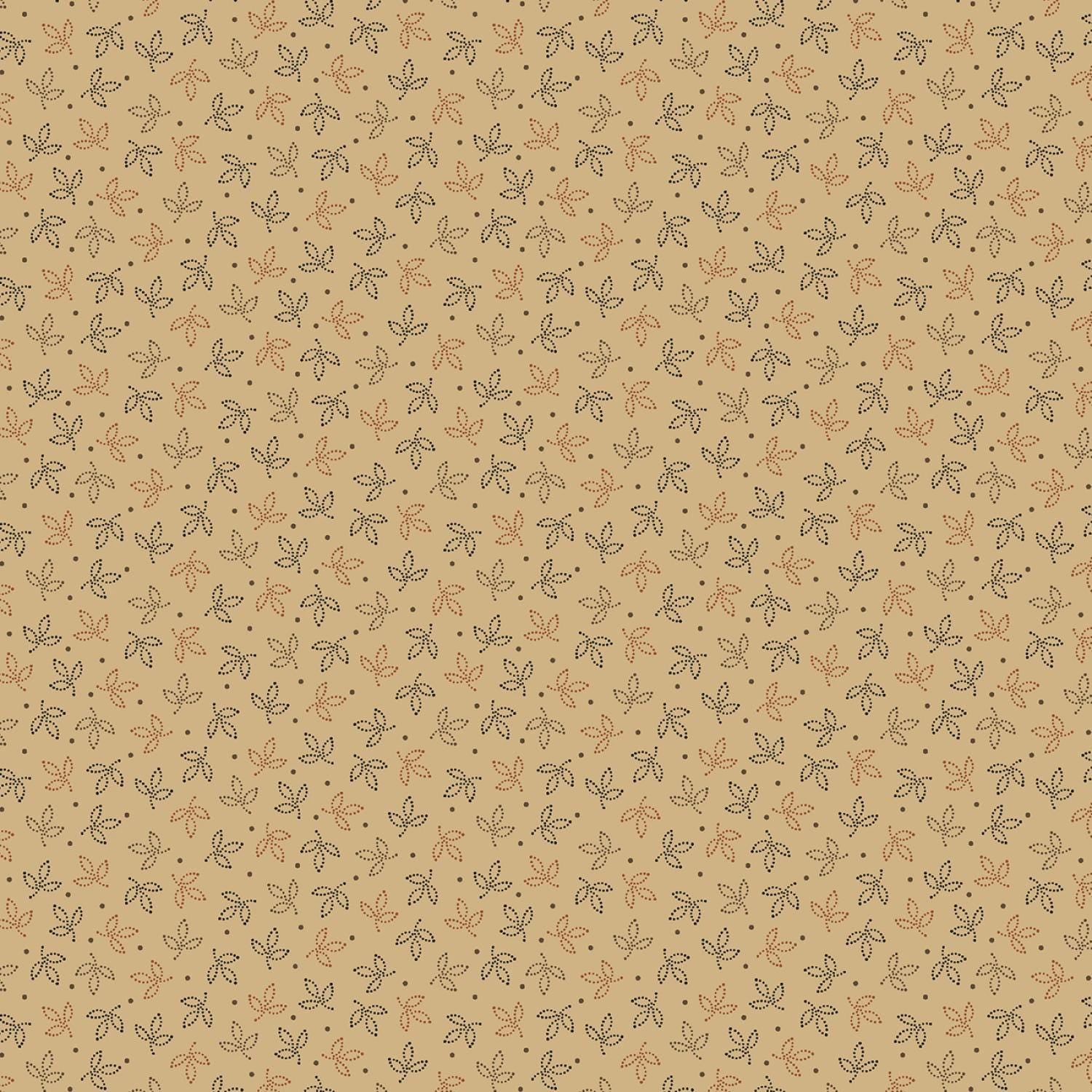 Cheddar and Coal 3 by Pam Buda Beige Leaves # R171480D-BEIGE