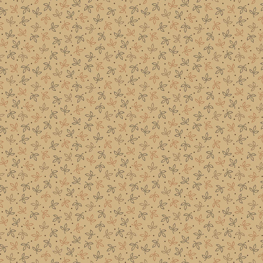Cheddar and Coal 3 by Pam Buda Beige Leaves # R171480D-BEIGE
