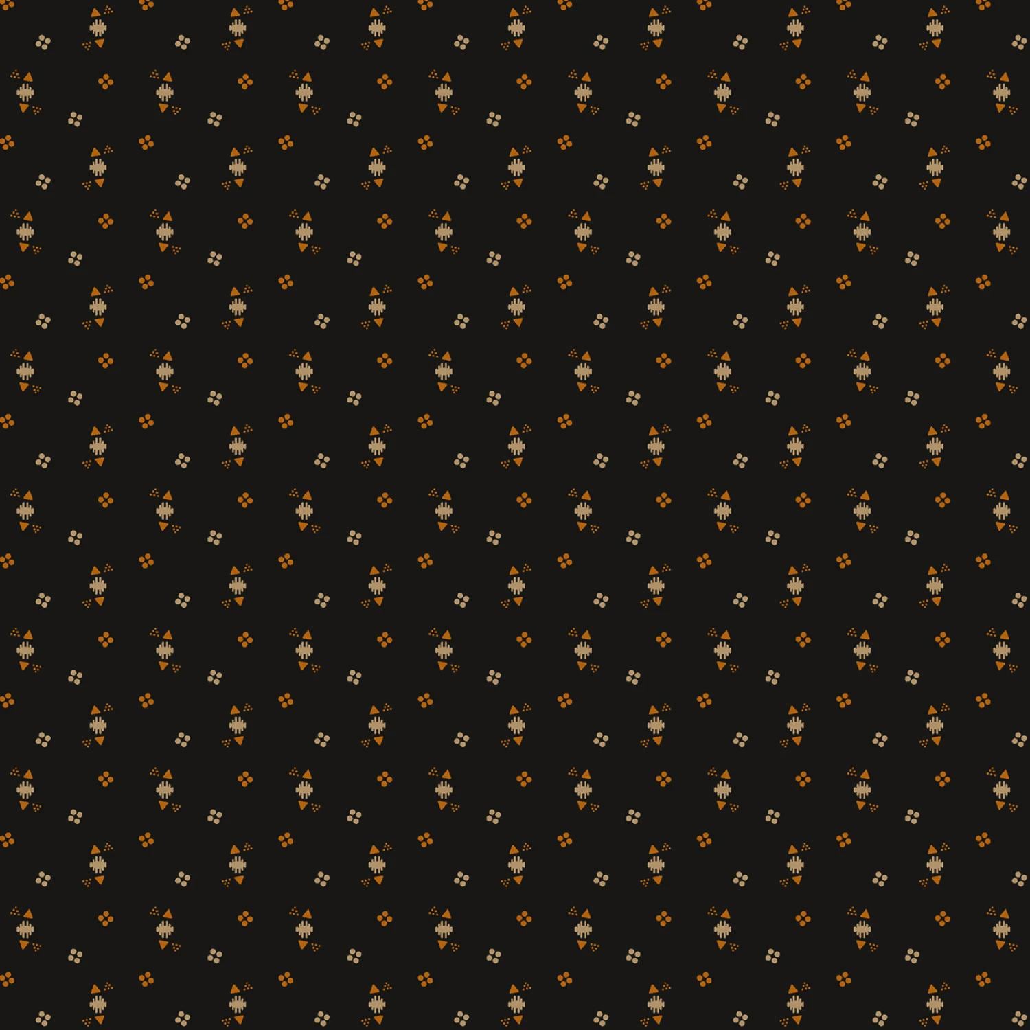 Cheddar and Coal 3 by Pam Buda Black Triangle Dots # R171481D-BLACK