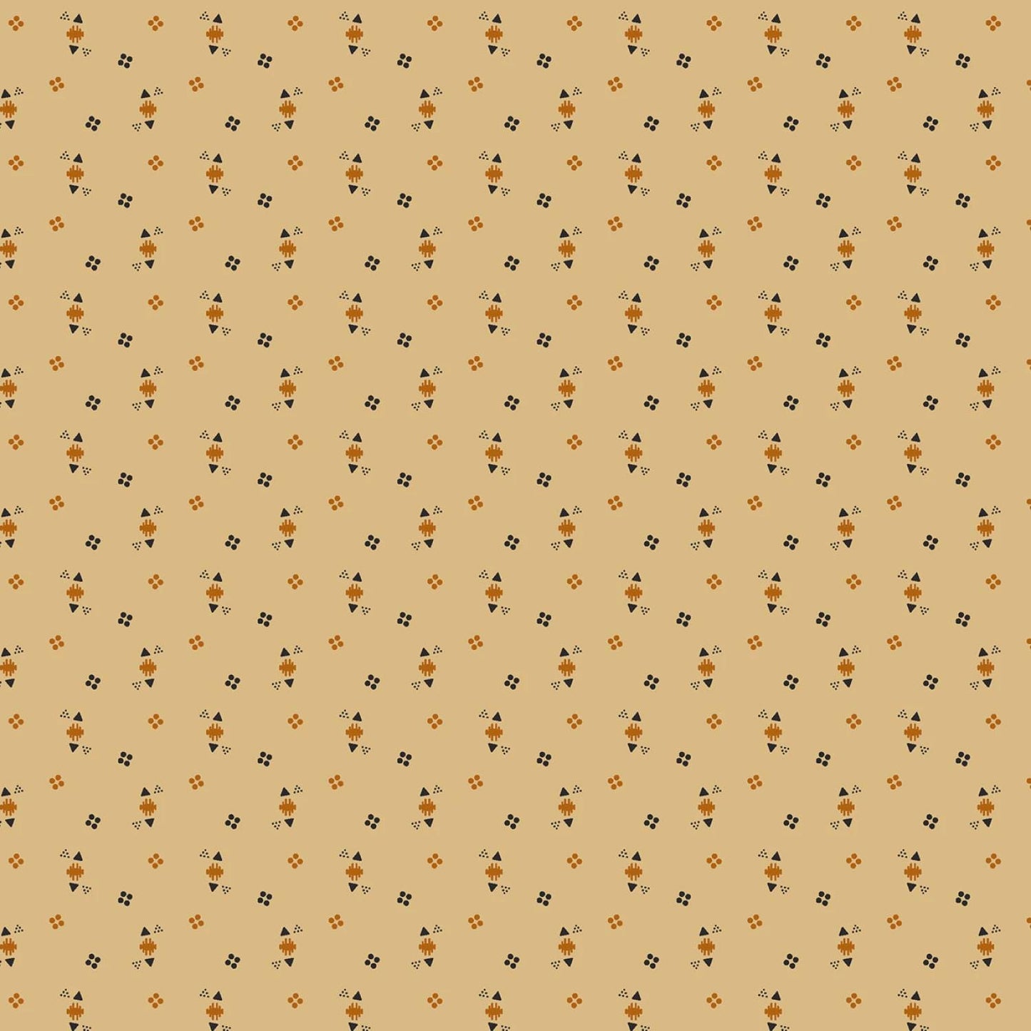 Cheddar and Coal 3 by Pam Buda Cream Triangle Dots # R171481D-CREAM