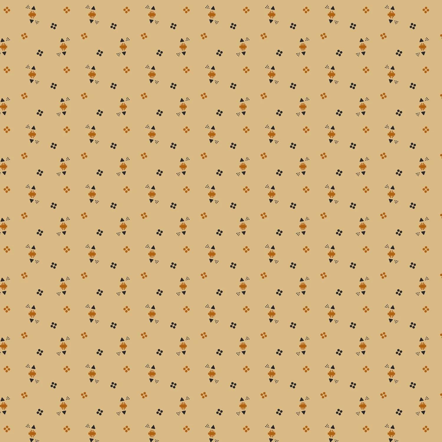 Cheddar and Coal 3 by Pam Buda Cream Triangle Dots # R171481D-CREAM