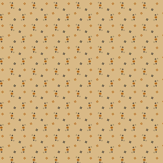 Cheddar and Coal 3 by Pam Buda Cream Triangle Dots # R171481D-CREAM