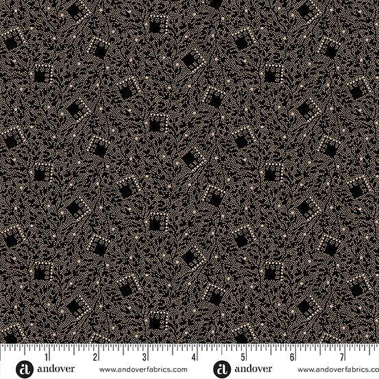 Bridgeport by Jo Morton Black Tumbling Squares A5604K