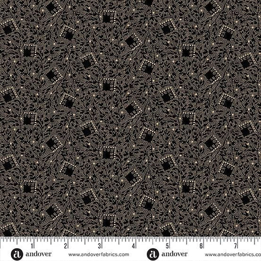 Bridgeport by Jo Morton Black Tumbling Squares A5604K