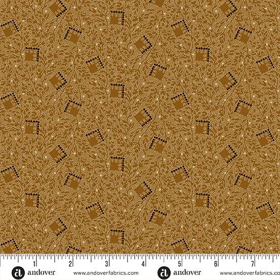 Bridgeport by Jo Morton Brown Tumbling Squares A5604N
