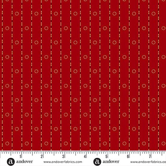 Bridgeport by Jo Morton Red Circle Stripes A5605R