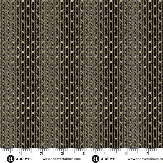 Bridgeport by Jo Morton Black Square Stripes A5608K