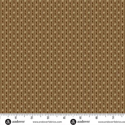Bridgeport by Jo Morton Brown Square Stripes A5608N