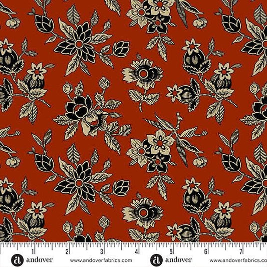Bridgeport by Jo Morton Red Bridgeport Blooms A5600R