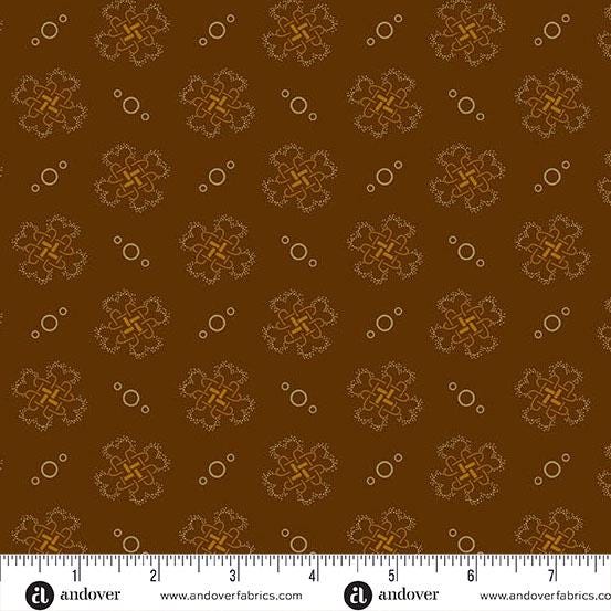 Bridgeport by Jo Morton Brown Quatrefoil A5602N