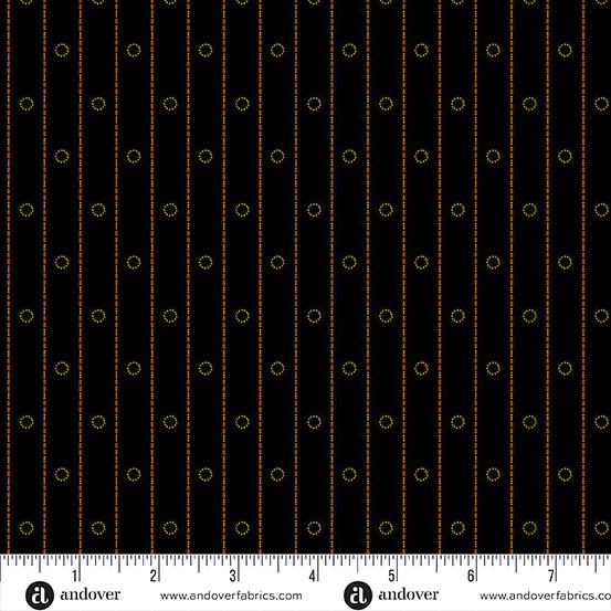 Bridgeport by Jo Morton Black Circle Stripes A5605K