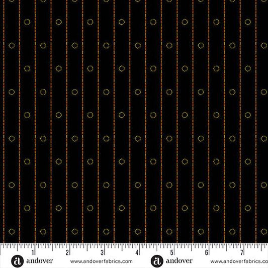 Bridgeport by Jo Morton Black Circle Stripes A5605K