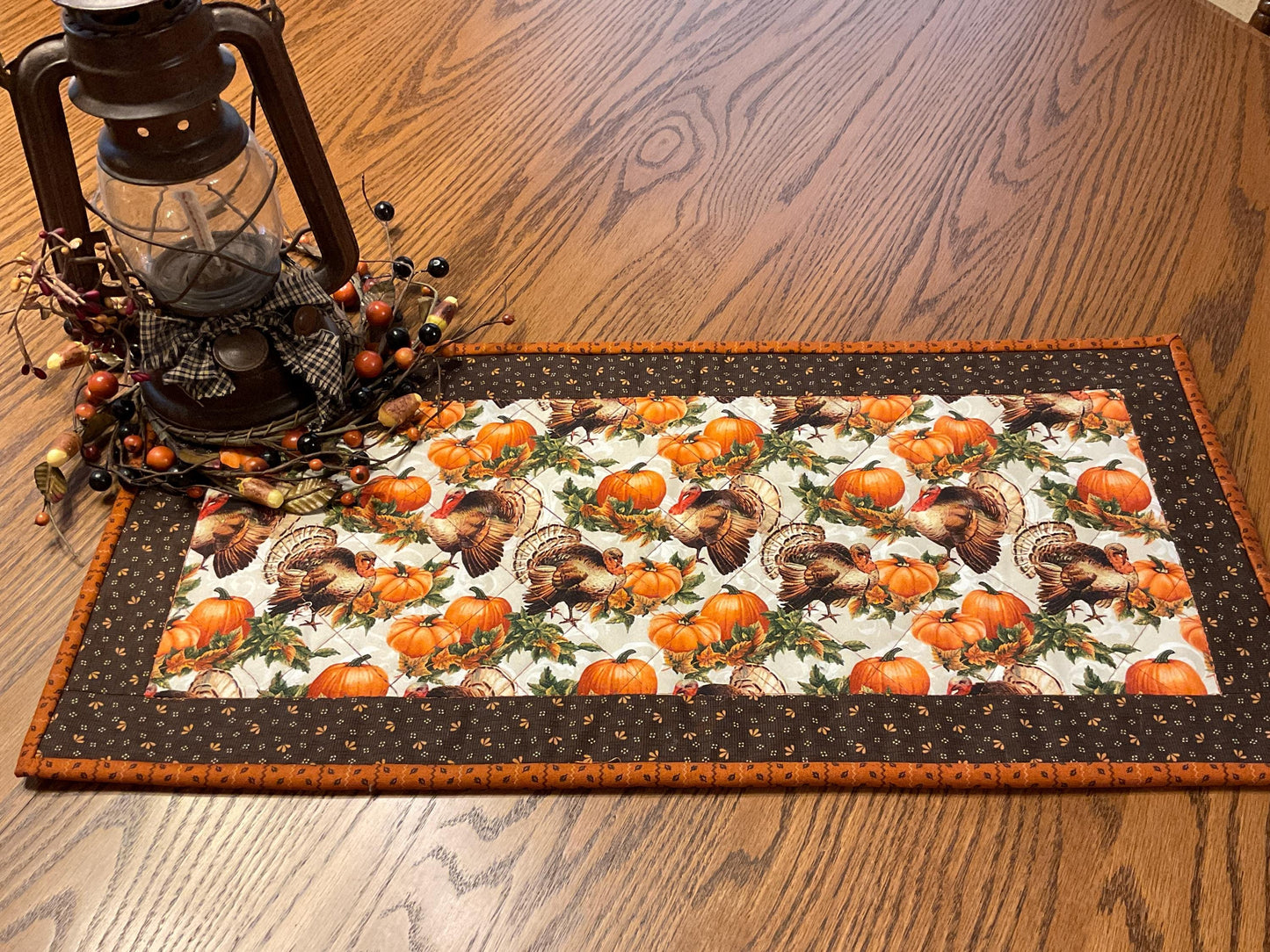 Primitive Farmhouse Thanksgiving Table Runner Item #1989