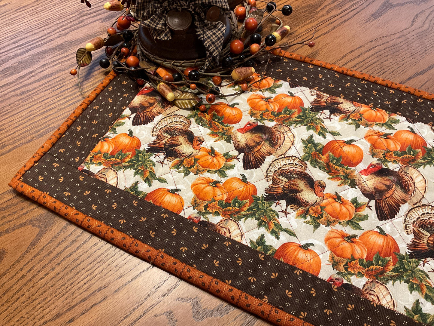Primitive Farmhouse Thanksgiving Table Runner Item #1989