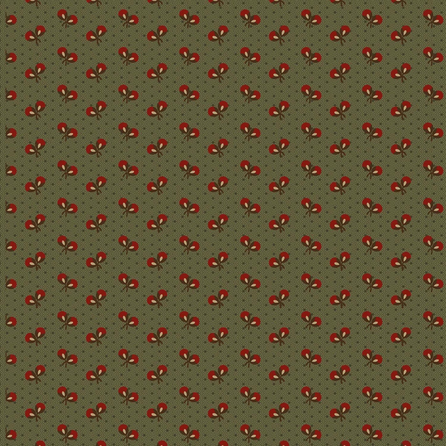 Prairie Dry Goods 2 by Pam Buda Green Flowers & Stars # R171653D-GREEN