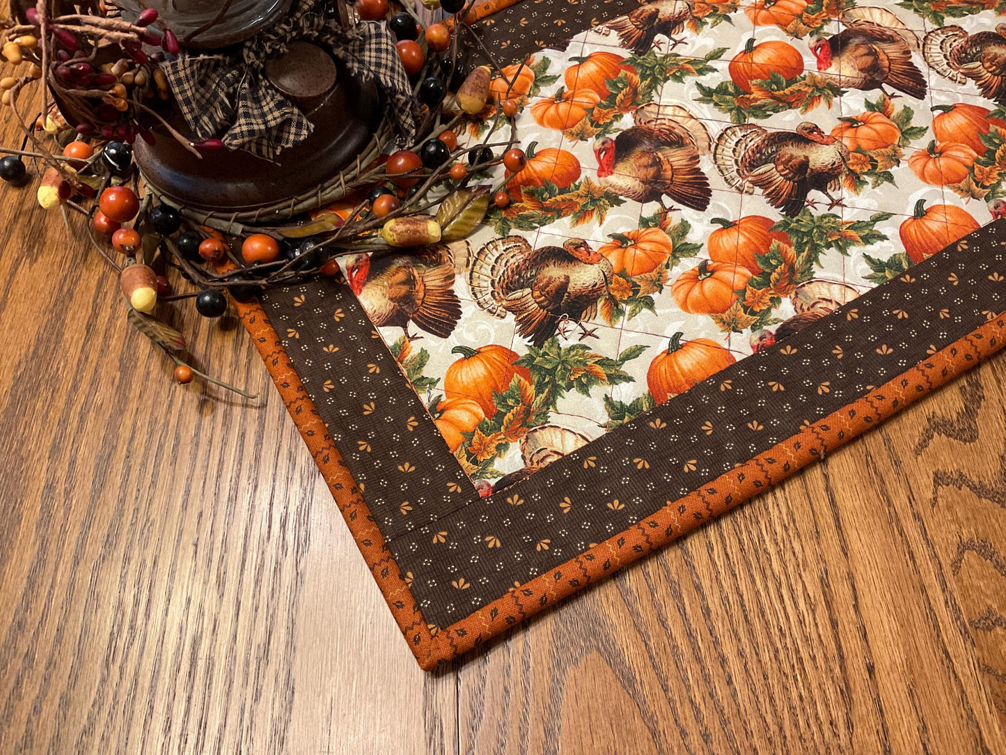 Primitive Farmhouse Thanksgiving Table Runner Item #1989
