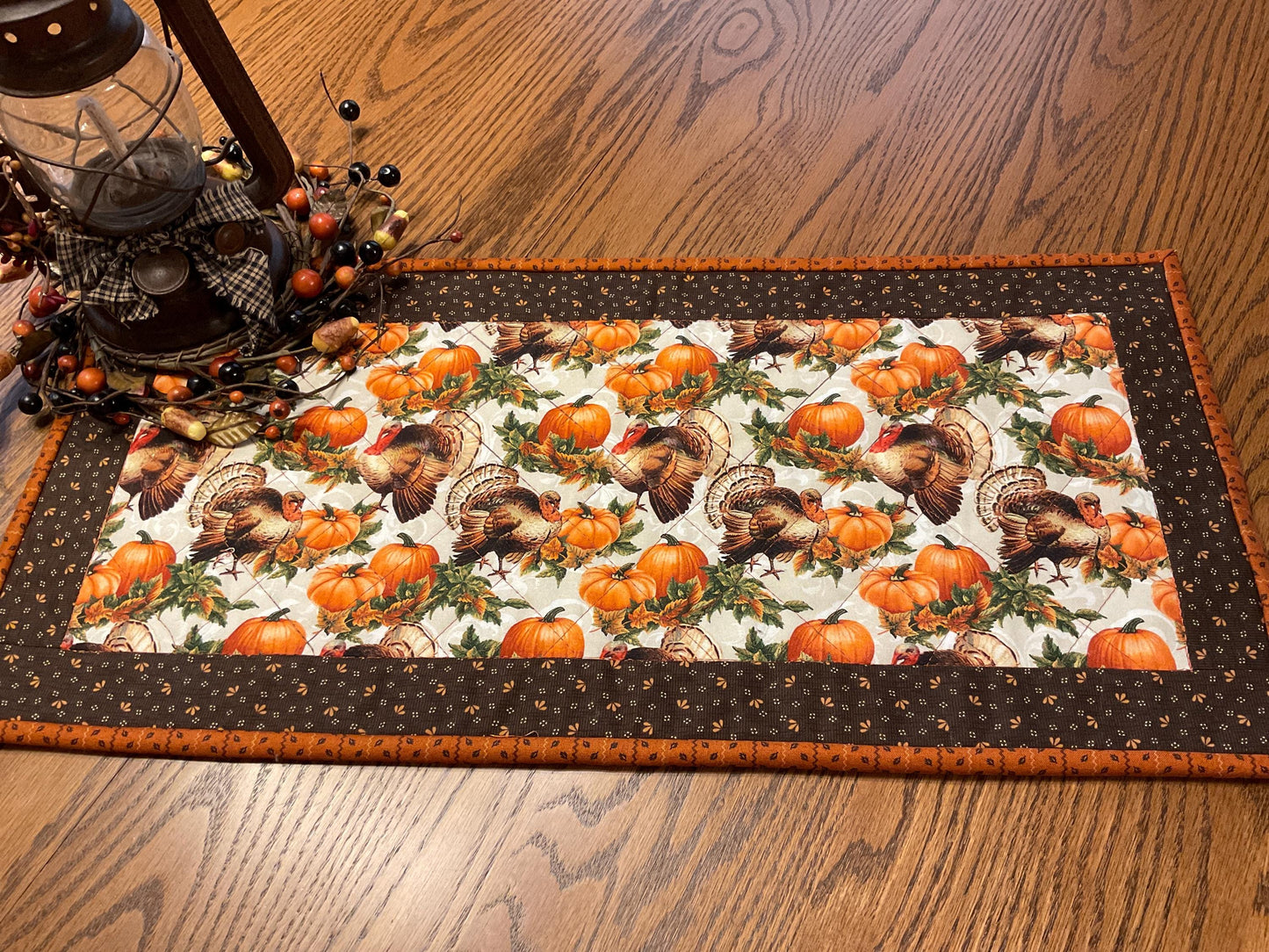Primitive Farmhouse Thanksgiving Table Runner Item #1989