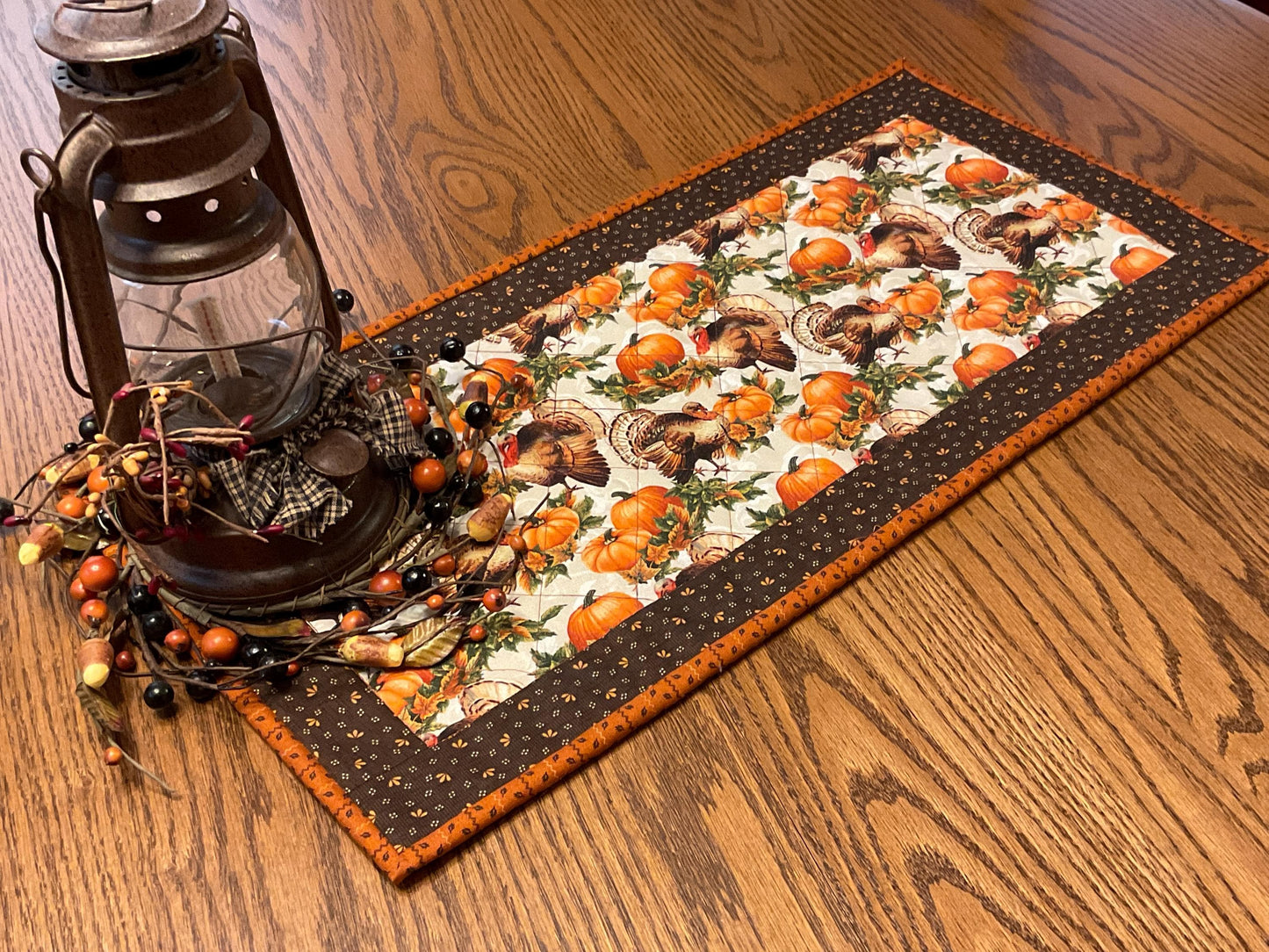 Primitive Farmhouse Thanksgiving Table Runner Item #1989