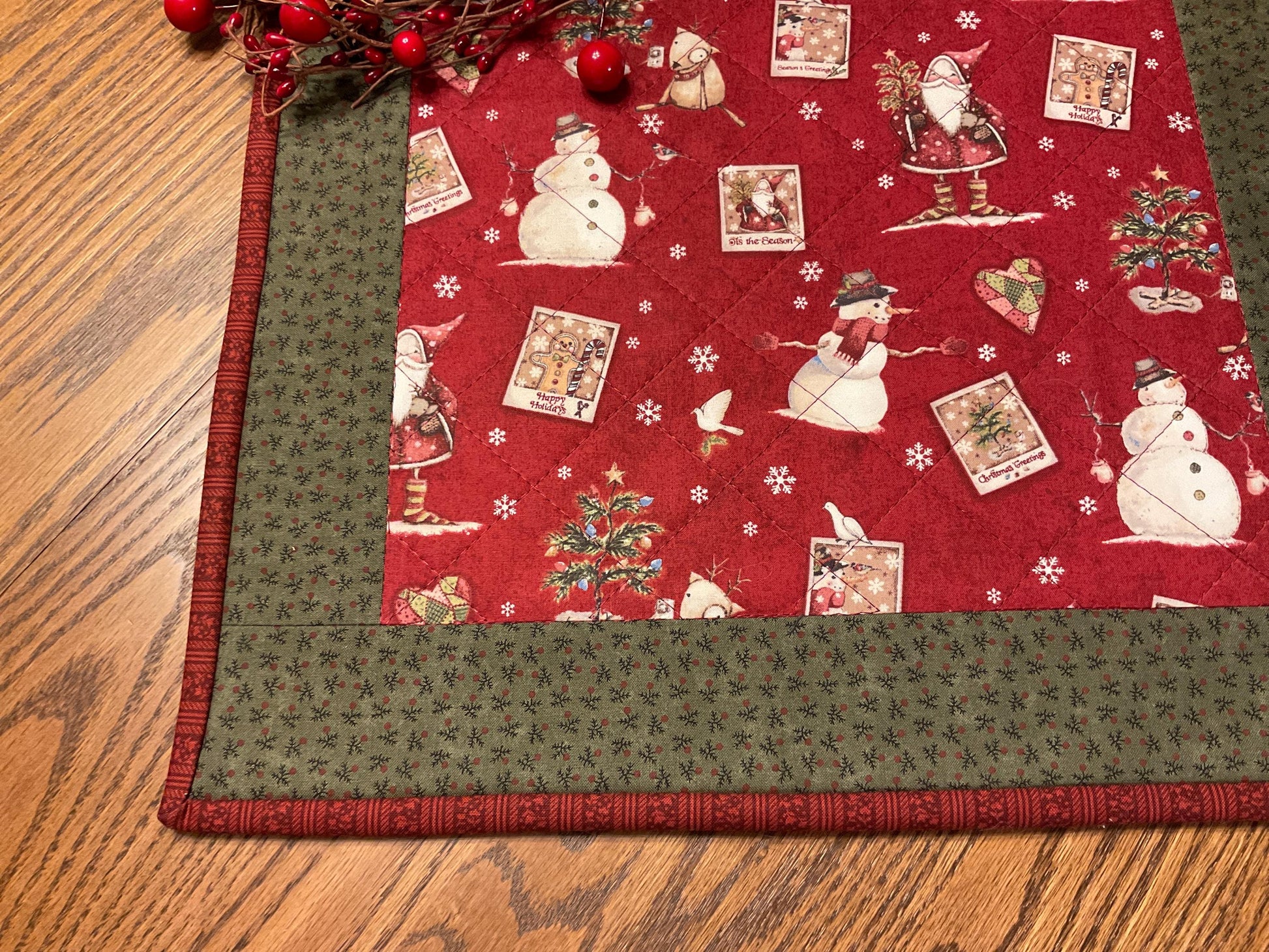 Primitive Farmhouse Christmas Table Topper Item #1994