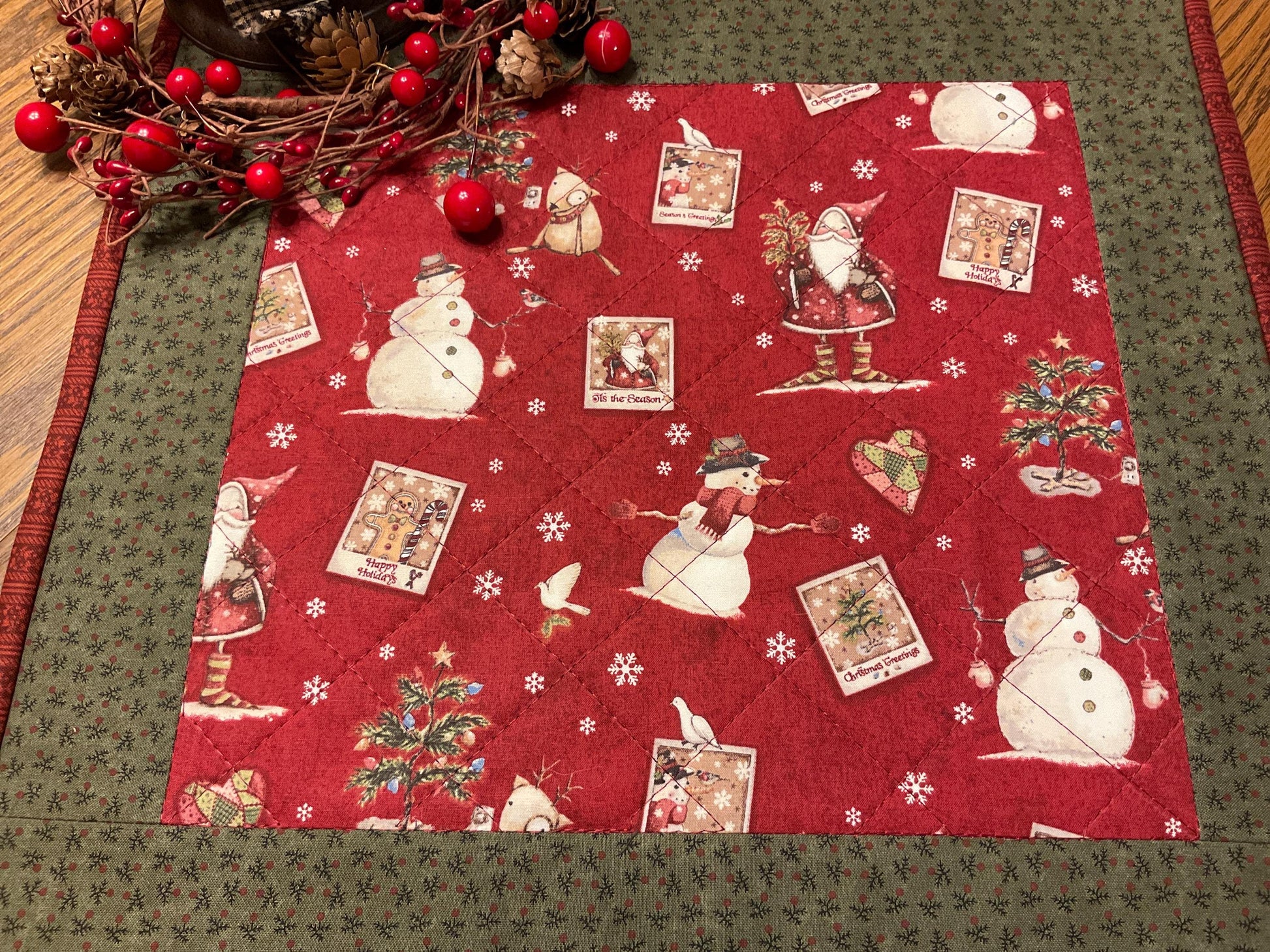 Primitive Farmhouse Christmas Table Topper Item #1994