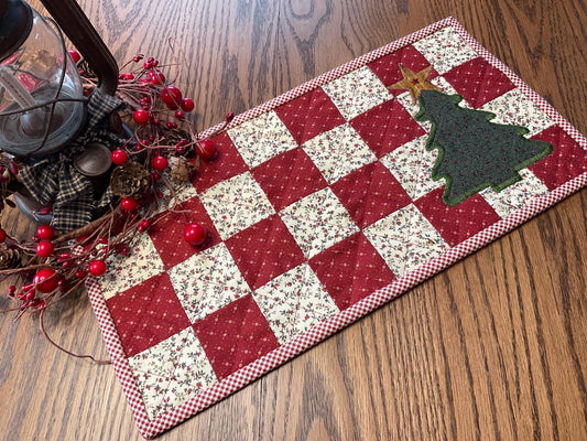 Christmas Primitive Farmhouse Table Runner Item #1991